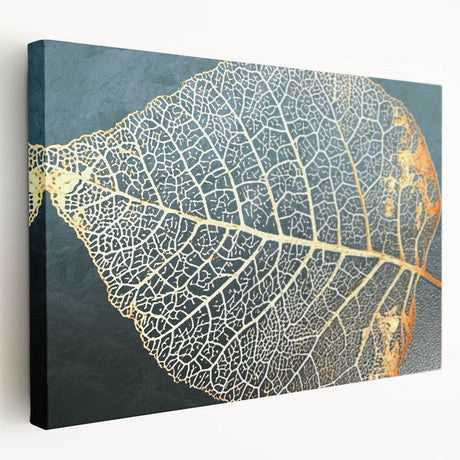Abstract wall art featuring dynamic strokes and lines in earthy tones, showcasing a modern design on stretched canvas with a side view display. Ideal for contemporary home decor.