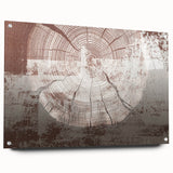 Abstract wall art design featuring colorful strokes and lines on acrylic glass, showcasing a modern aesthetic with a side view highlighting pin mounting.