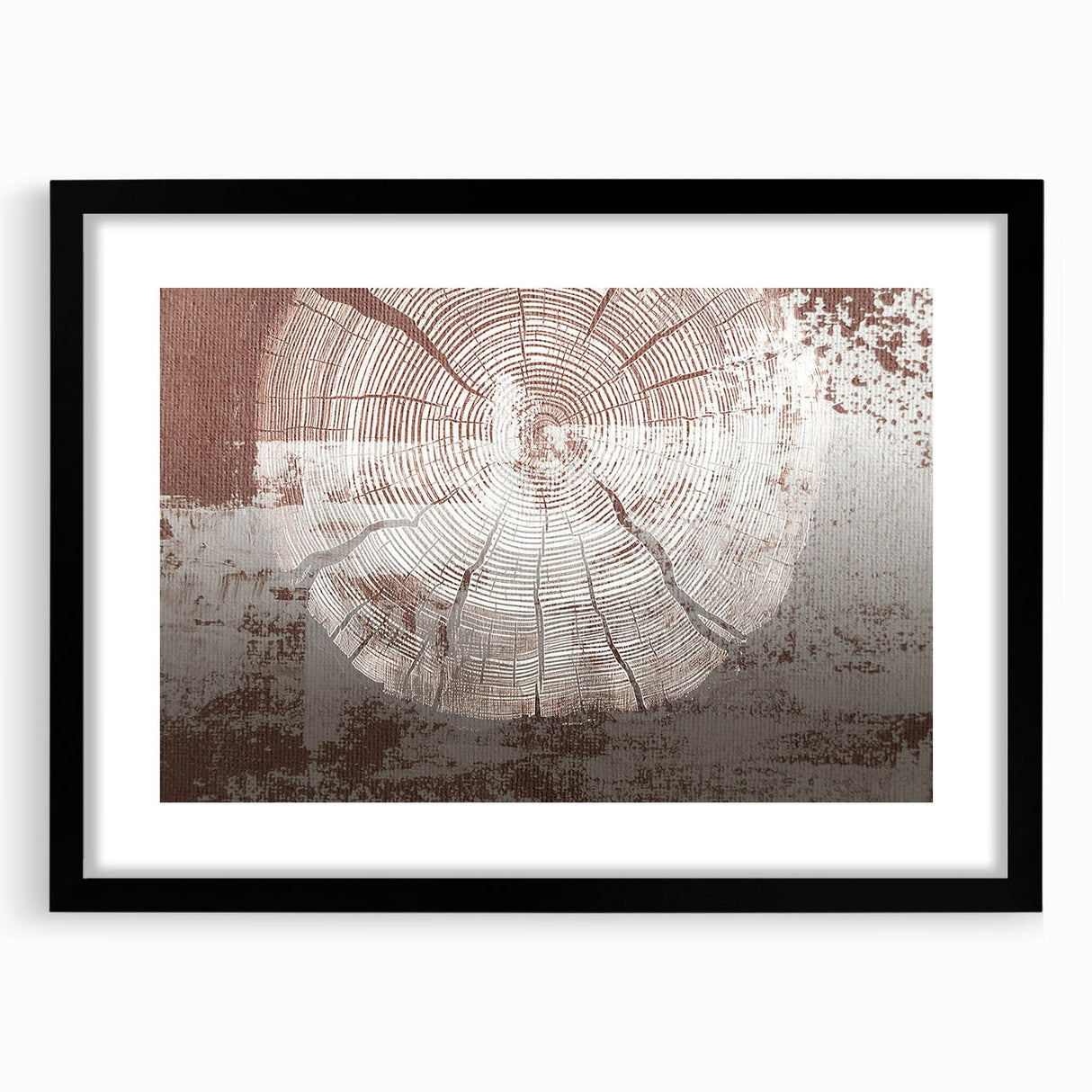Abstract strokes and lines design wall art in a black frame with matting, showcasing a modern aesthetic ideal for home decor and art enthusiasts. Perfect for enhancing contemporary interiors with a touch of sophistication and style.