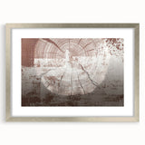 Abstract strokes and lines wall art in a sleek silver frame with matting, showcasing a modern design ideal for contemporary home decor or office spaces.
