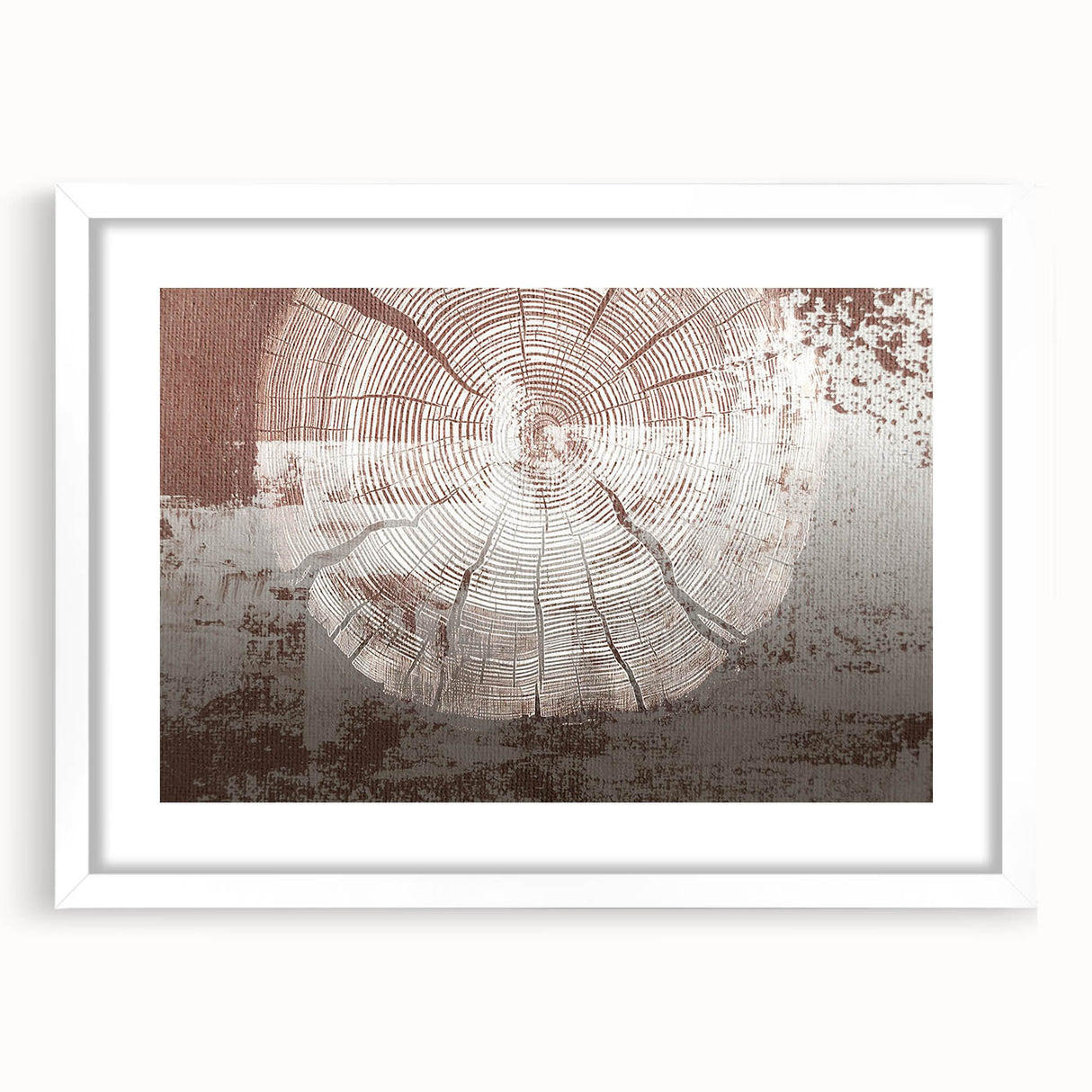 Abstract wall art featuring bold strokes and lines in a modern design, framed with a white mat, perfect for enhancing contemporary home decor.
