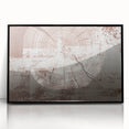 Framed wall art featuring an abstract design of colorful strokes and lines, set against a black background, ideal for modern home decor.