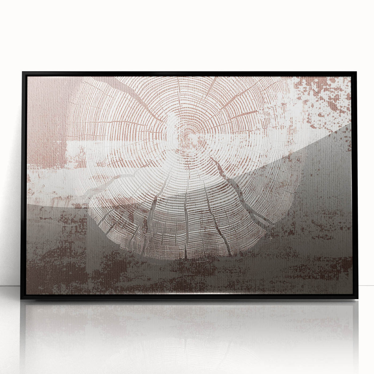 Framed wall art featuring an abstract design of colorful strokes and lines, set against a black background, ideal for modern home decor.