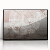 Framed wall art featuring an abstract design of colorful strokes and lines, set against a black background, ideal for modern home decor.