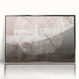 Framed acrylic wall art featuring an abstract design with silver strokes and lines, elegantly displayed for modern home decor, adding a contemporary touch to any space.