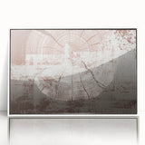 Framed wall art featuring an abstract design of colorful strokes and lines on an acrylic surface, set in a sleek white frame, perfect for modern decor.
