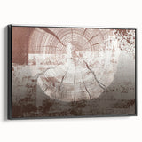 Framed canvas artwork displaying an abstract design of colorful strokes and lines, set against a black background, showcasing a modern aesthetic ideal for home decor.