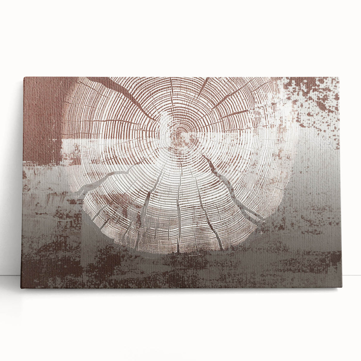 Abstract wall art featuring colorful strokes and lines in blue, orange, and beige tones, elegantly displayed on a stretched canvas, perfect for modern home decor.