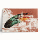 Abstract wall art featuring colorful strokes and lines on a stretched canvas, showcasing a modern design perfect for contemporary home decor.