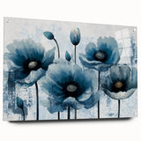 Abstract wall art design featuring vibrant strokes and lines in various colors, displayed in a modern acrylic frame with pin support, showcasing contemporary decor aesthetics.