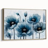 Framed abstract wall art featuring strokes and lines in gold and neutral tones, showcasing a modern design that enhances contemporary decor.