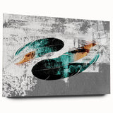 Abstract wall art design featuring vibrant strokes and lines in a colorful array, elegantly displayed on acrylic glass, showcasing a modern aesthetic for home decor.