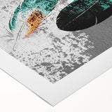 Abstract strokes and lines design on rolled canvas wall art, showcasing vibrant colors and dynamic patterns, perfect for modern home decor. Packaged securely for easy display.