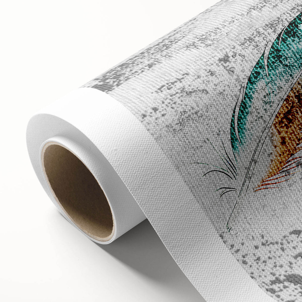 Abstract strokes and lines in vibrant colors create a modern wall art piece on rolled canvas, perfect for contemporary home decor. Packaged securely for easy display.