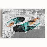 Abstract wall art featuring dynamic strokes and lines in vibrant colors, printed on stretched canvas, ideal for modern home decor and artistic interior design.