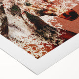 Abstract strokes and lines in vibrant colors create a modern wall art design on rolled canvas, perfect for contemporary home decor. The artwork features a blend of dynamic shapes and fluid patterns, showcasing artistic expression and adding a bold statement to any room. Ideal for art enthusiasts looking to enhance their living space with a unique piece.