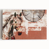 Abstract wall art featuring vibrant strokes and lines in bold colors, displayed on a stretched canvas, perfect for modern home decor and artistic interior design.