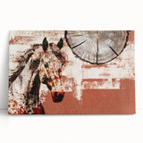 Abstract wall art featuring bold strokes and lines in vibrant colors, showcased on a stretched canvas, perfect for modern home decor or artistic displays.