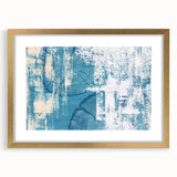 Abstract wall art featuring elegant strokes and lines in a gold frame, showcasing a contemporary design ideal for modern home decor. The piece adds sophistication and warmth to any space, highlighting artistic flair and style.