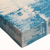 Close-up of an abstract strokes and lines design on stretched canvas, showcasing vibrant colors and intricate patterns, perfect for modern home decor.