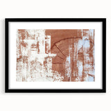 Abstract wall art featuring a modern design of colorful strokes and lines, elegantly framed in black with a matte finish, perfect for contemporary home decor.