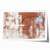 Abstract wall art print showcasing vibrant strokes and lines in shades of blue, orange, and yellow, designed to add a contemporary touch to any living space. Ideal for modern decor enthusiasts seeking a bold visual statement.