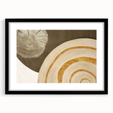 Abstract wall art featuring a dynamic design of colorful strokes and lines in a modern black frame with a white mat, enhancing contemporary decor aesthetics.