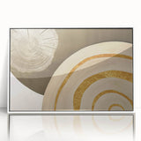 Framed abstract wall art featuring colorful strokes and lines in a contemporary design, set against a white background, ideal for modern home decor.