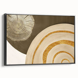 Framed canvas wall art showcasing an abstract design of colorful strokes and lines, presented in a sleek black frame, ideal for modern home decor.