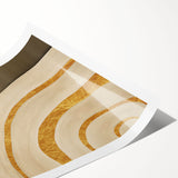 Abstract wall art print showcasing vibrant strokes and lines in shades of blue, pink, and gold, perfect for modern home decor. Ideal for adding a contemporary touch to any room.