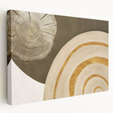 Abstract strokes and lines design on stretched canvas wall art, showcasing a modern aesthetic with vibrant colors and dynamic patterns, perfect for contemporary decor.