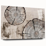 Abstract wall art print showcasing a vibrant design of colorful strokes and lines, elegantly displayed in a sleek acrylic frame with visible mounting pins, ideal for modern home decor.