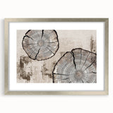 Abstract wall art featuring a modern design of colorful strokes and lines, framed in silver with a mat, ideal for contemporary home decor. Perfect for adding a vibrant touch to living spaces.