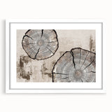 Abstract wall art featuring dynamic strokes and lines in a modern design, framed with a white mat, perfect for contemporary home décor. The artwork showcases a blend of colors that adds a touch of elegance to any room, ideal for art enthusiasts looking to enhance their interior space.