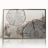 Framed wall art featuring an abstract design of gold strokes and lines set against a deep background, perfect for modern home decor. Ideal for adding elegance to any room.