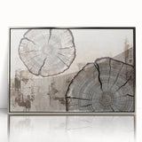 Framed wall art showcasing an abstract design with dynamic strokes and lines in silver and gray hues, adding a modern touch to any interior decor. Perfect for contemporary spaces.