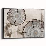 Framed wall art depicting an abstract design of colorful strokes and lines, showcasing a modern aesthetic with a black frame, ideal for contemporary decor.