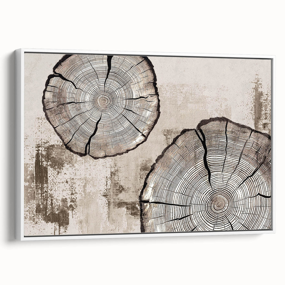 Framed wall art featuring a modern abstract design with colorful strokes and lines on a white background, showcasing a stylish side view perfect for contemporary decor.