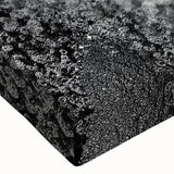 Close-up of a vibrant abstract strokes and lines design on a stretched canvas, showcasing dynamic colors and textures, perfect for modern home decor accents.