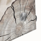 Close-up of an abstract strokes and lines wall art design featuring vibrant colors and smooth acrylic glass finish, ideal for modern home decor or art collections.