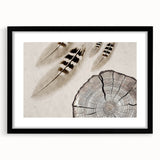 Abstract strokes and lines design wall art framed in black with a white mat, showcasing modern artistic aesthetics suitable for contemporary decor.