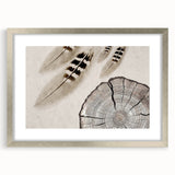 Abstract wall art featuring flowing strokes and lines in shades of gray and silver, framed with a sleek mat, perfect for modern home decor enhancement.