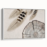 Framed canvas artwork showcasing an abstract design of colorful strokes and lines in a modern style. The piece is displayed from a white side view, emphasizing its sleek frame and vibrant hues, perfect for contemporary home decor.