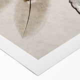 Colorful abstract strokes and lines design displayed on a rolled canvas, showcasing vibrant hues of blue, yellow, and red, perfect for modern home decor.