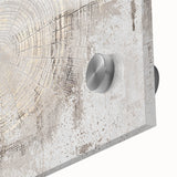 Close-up of an abstract strokes and lines design wall art piece, showcasing vibrant colors and intricate details on acrylic glass, perfect for modern decor.