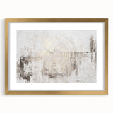 Abstract strokes and lines design in a gold-framed wall art piece, showcasing elegant geometric patterns and soft color gradients, perfect for modern home decor.