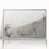 Framed acrylic wall art piece showcasing an abstract design with colorful strokes and lines, set against a sleek white background, ideal for modern decor.