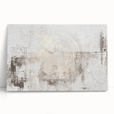 Abstract wall art featuring vibrant strokes and lines in shades of blue, yellow, and red. This stretched canvas design leans against a neutral background, adding a modern touch to any decor. Ideal for contemporary art lovers.