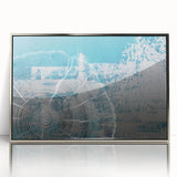 Framed abstract wall art featuring dynamic strokes and lines in silver and white, perfect for modern home decor. Ideal for enhancing living spaces with contemporary elegance.