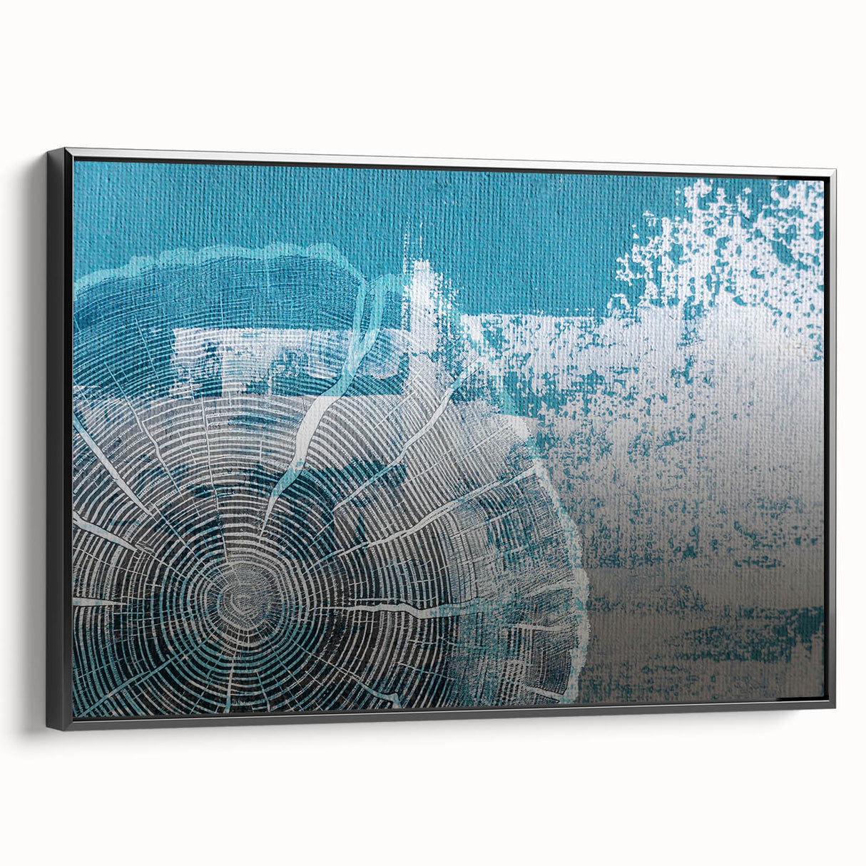 Framed canvas wall art showcasing an abstract design with dynamic strokes and lines in black and white, presenting a modern aesthetic ideal for contemporary decor.
